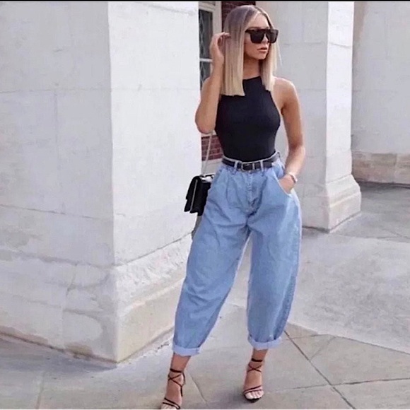 NWT ZARA Paper Bag Carrot Ankle Rigid Leg Blogger Fav. - Picture 2 of 16